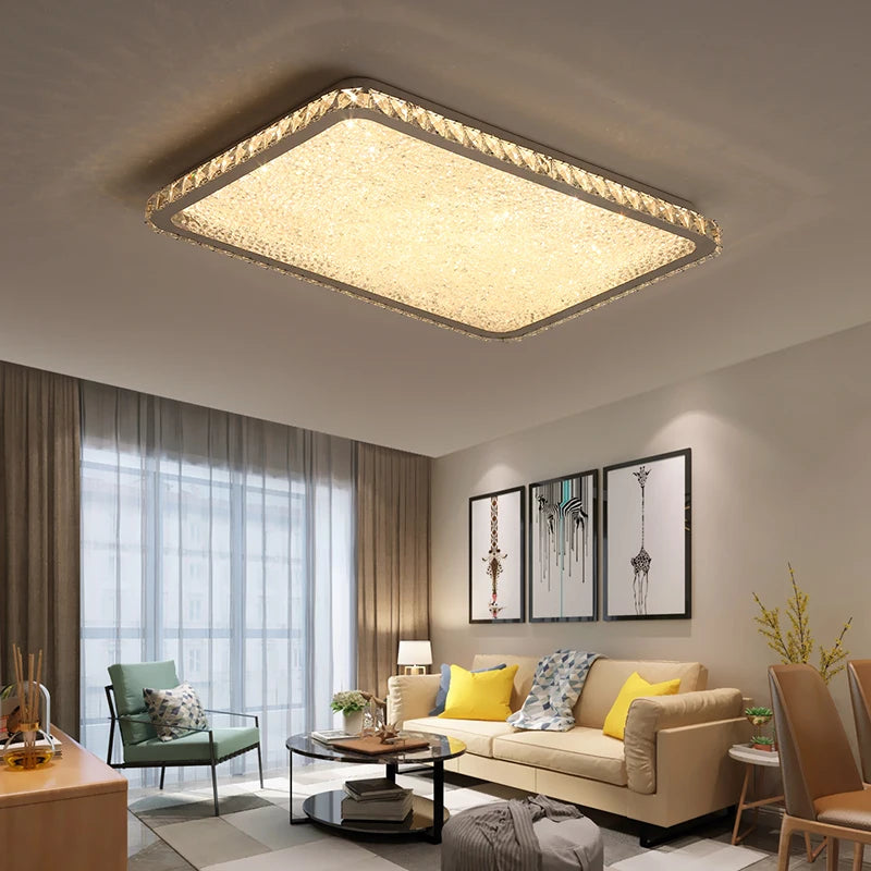 plafonnier led rond en cristal k9 design nordique luxueux romantique et chaleureux - vue 5 sur 28