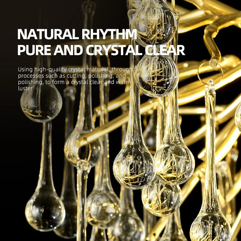lustre suspendu en cristal design pour intérieur élégant - vue 5 sur 12