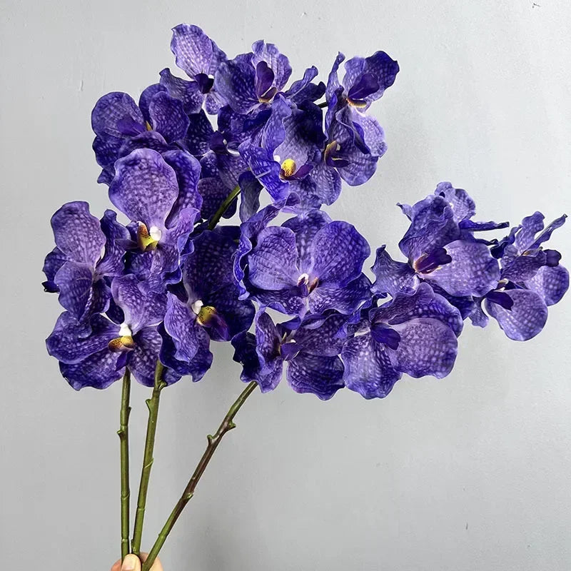 lot de 2 orchidées artificielles vanda pour décoration intérieure
