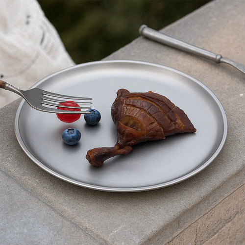 Assiette titane ultralégère portable pour camping randonnée