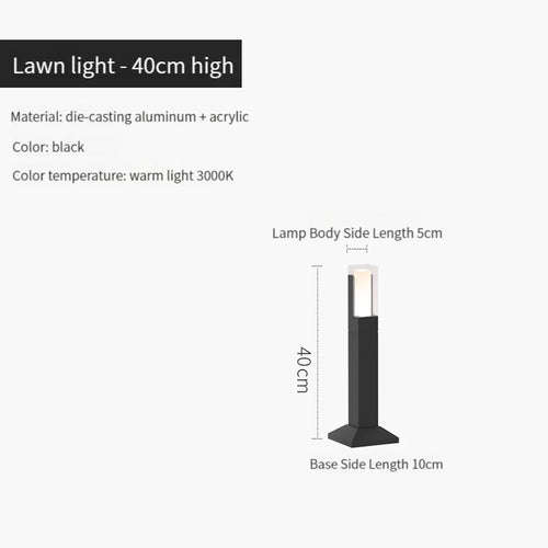 Moderne wasserdichte LED-Außenleuchte aus Aluminium - vue 12 sur 14