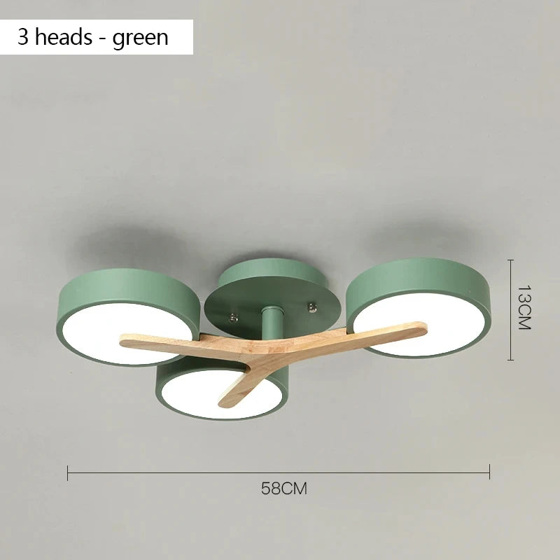 lustre moderne en bois pour décoration intérieure nordique lumineux