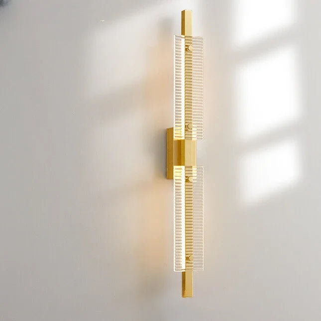 applique murale en verre et cuivre design minimaliste pour intérieur élégant - vue 5 sur 10