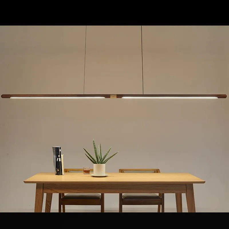 Pendelleuchte aus Holz für moderne Inneneinrichtung - vue 3 sur 10