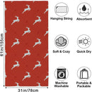 serviette de plage microfibre motif cerf sechage rapide