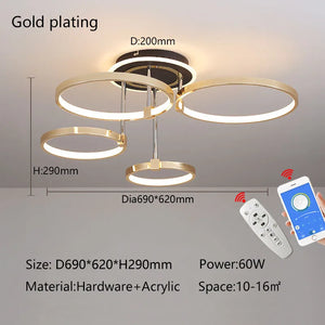Moderne LED-Deckenleuchte mit elegantem Design für ein helles Interieur