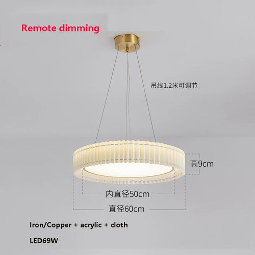 lustre led nordique à intensité variable pour décoration intérieure