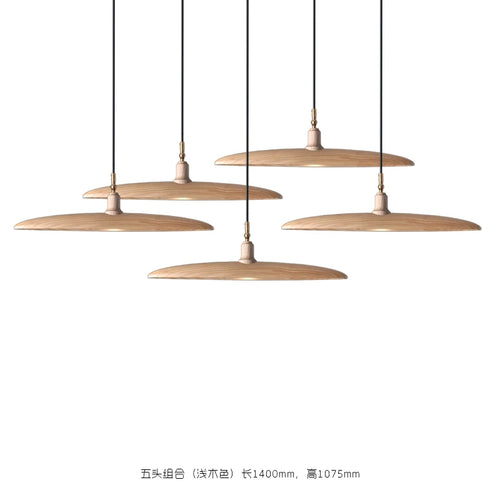 lustre en bois style nordique pour éclairage décoratif élégant - vue 13 sur 17
