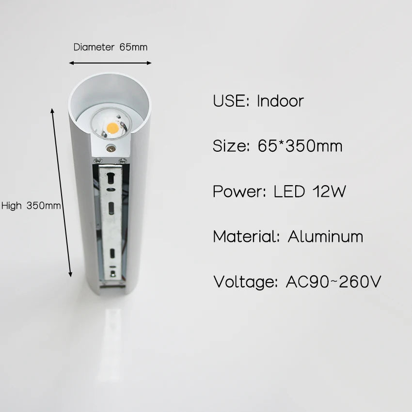 applique murale led en aluminium haut et bas au40 - vue 4 sur 8