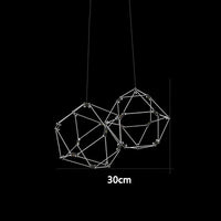 Polygonaler Firefly-Kronleuchter im nordischen Design aus Edelstahl