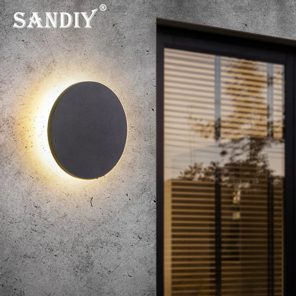 applique extérieure sandiy étanche forme éclipse simple