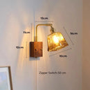 Japanische Vintage-Wandleuchte aus Holz Minimalistische LED-Lampe
