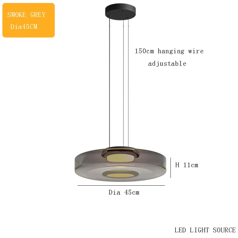 suspension design en verre série levels pour décoration moderne
