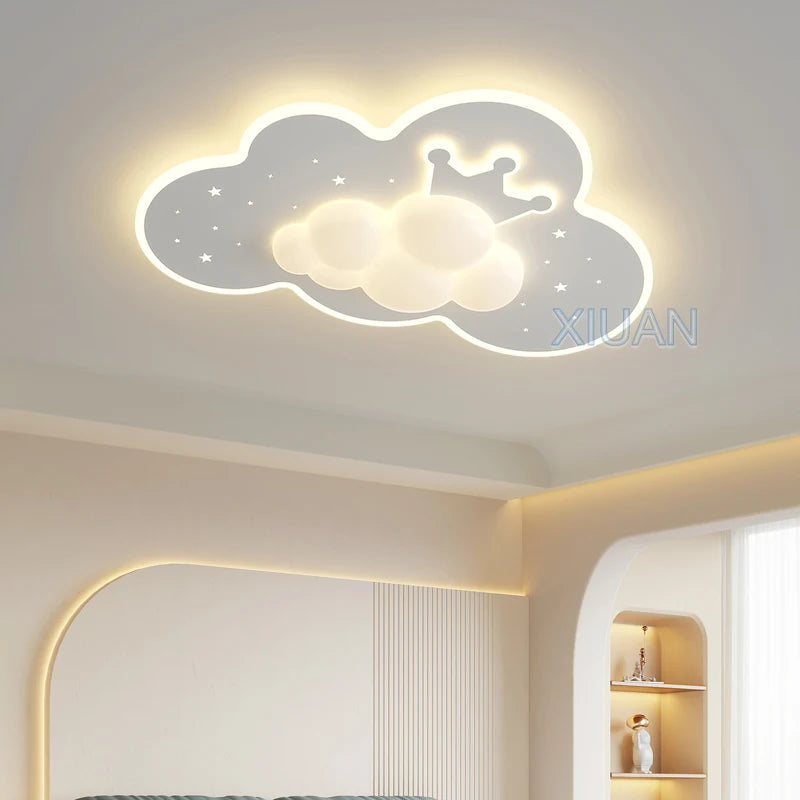 Romantische Deckenleuchte Wolke für Kinderzimmer oder Babyzimmer - vue 3 sur 7