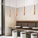 Suspension LED Lustre en marbre Longue bande lumineuse Restaurant Bar Comptoir Luxe Lumière Art Chambre Chevet Crème Style Éclairage