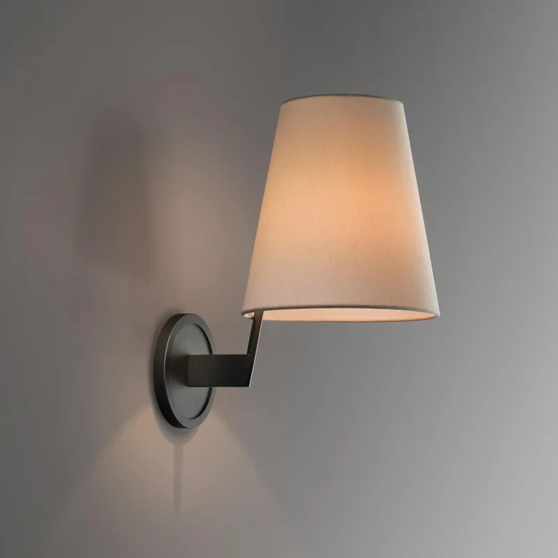 applique murale led en cuivre de luxe avec miroir tissu - vue 4 sur 8