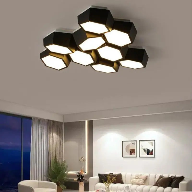 plafonnier moderne avec lumière led pour bureau et étude - vue 5 sur 12