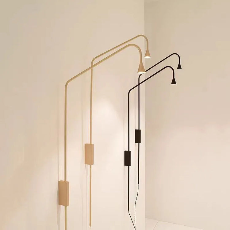applique murale dorée minimaliste pour lecture et décoration