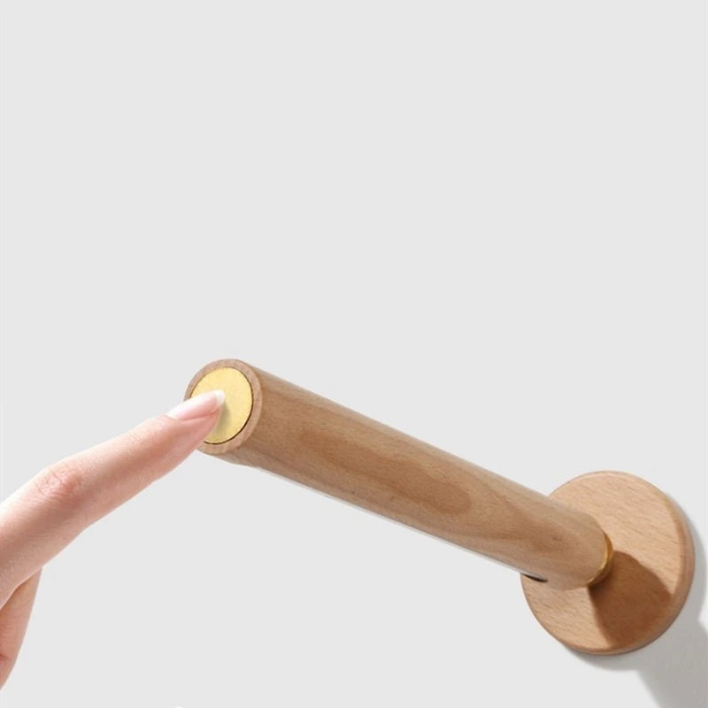 applique murale magnétique en bois avec lumière led tactile - vue 3 sur 7
