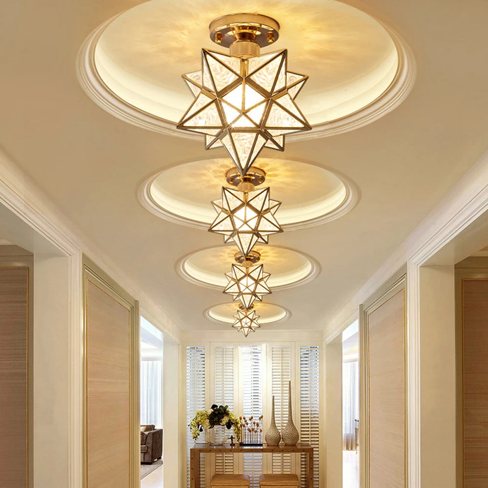 plafonnier moderne en cristal avec éclairage led intérieur - vue 4 sur 9