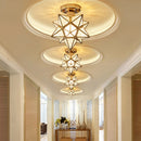 plafonnier moderne en cristal avec éclairage led intérieur