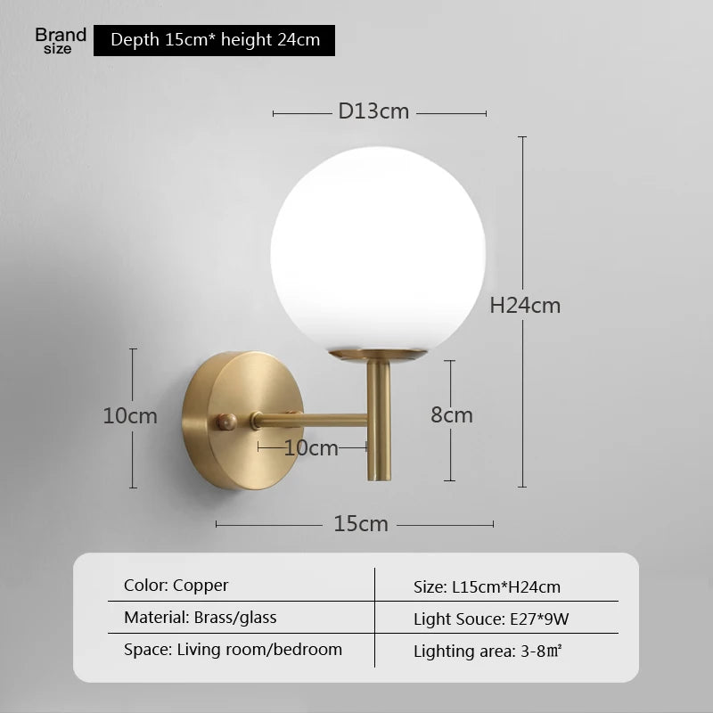 Moderne Glas-Wandleuchte für ein elegantes Interieur