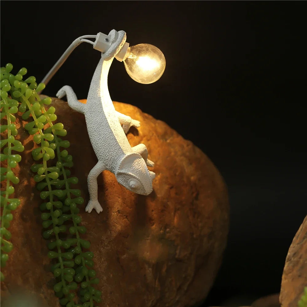 veilleuse lézard nordique lampe décorative moderne à LED - vue 6 sur 11