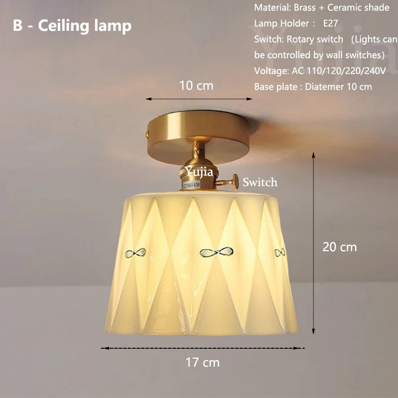 suspension élégante en laiton et céramique moderne pour votre intérieur - vue 8 sur 10