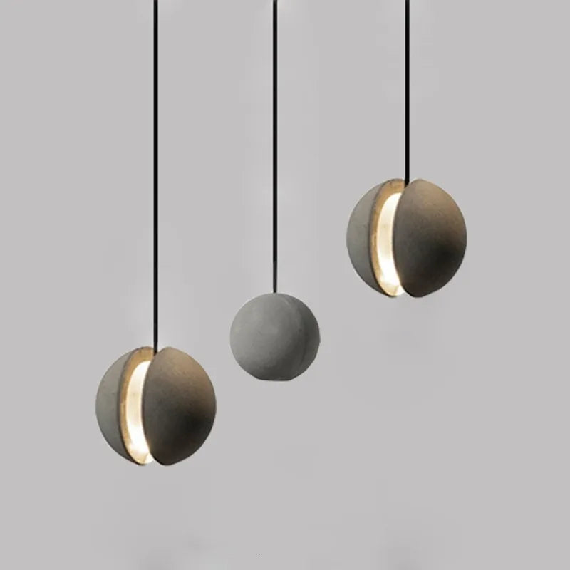 lustre moderne nordique led créatif design lune planète - vue 5 sur 14