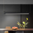 Postmoderne salle à manger LED lustre éclairage Simple noir Bar café bureau longue suspension lampe Restaurant maison déco luminaires