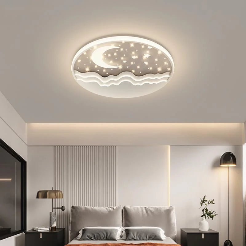 Modern Circular LED Chandelier Installed On The Ceiling, Interior Bedroom, Living Room Decorative Light, Creative Lighting - vue 5 sur 16