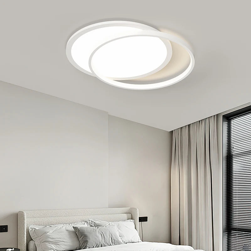Minimalistische LED-Deckenleuchte für komfortable Innenbeleuchtung - vue 4 sur 12