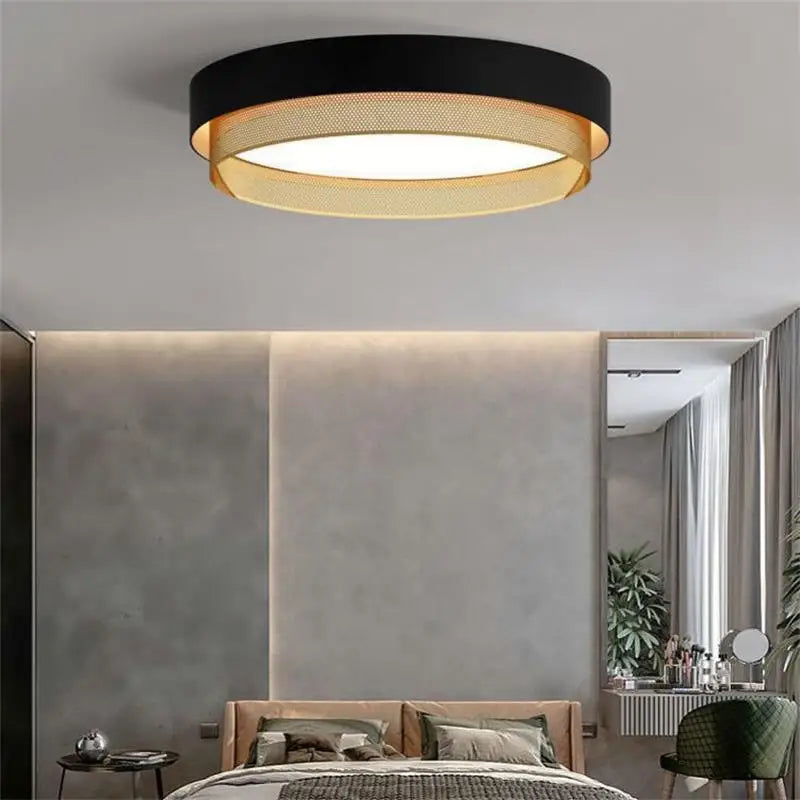 Plafonnier Led rond en métal - vue 3 sur 8