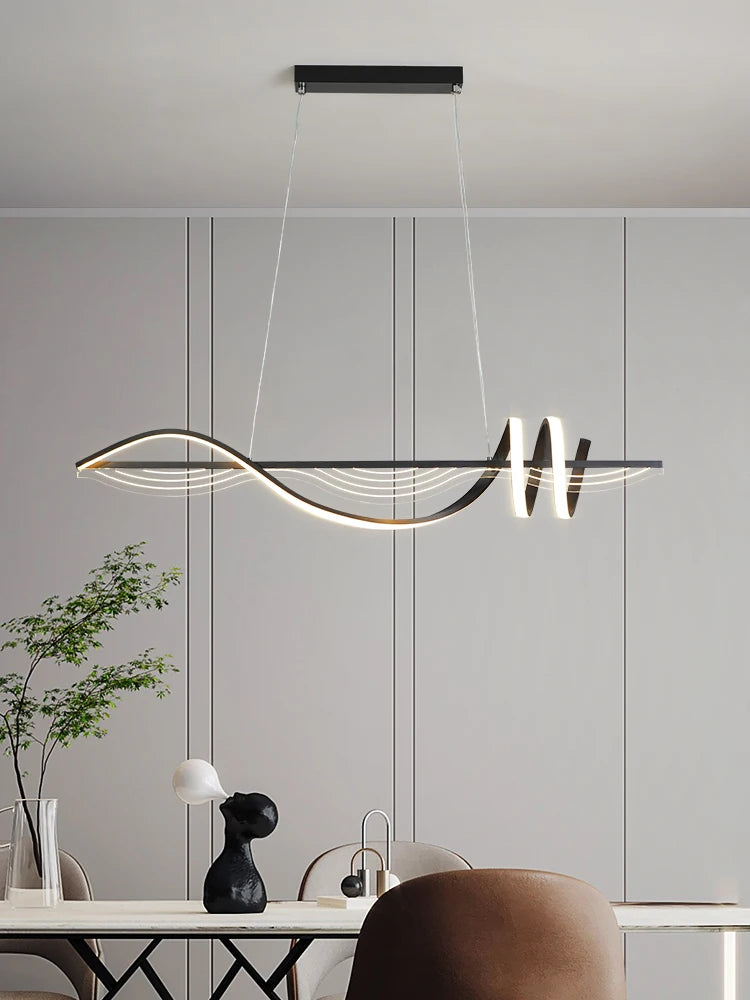 Moderner LED-Kronleuchter Pendelleuchte im minimalistischen Design für den Innenbereich - vue 5 sur 8