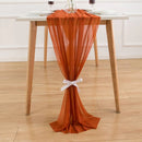 Chemin de table mousseline bohème transparent lot 4