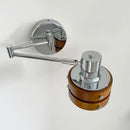 Wandleuchte mit langem Arm aus chromfarbenem Holz für Lese- und Arbeitsbereiche