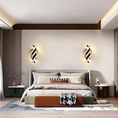 Applique murale spirale incurvée LED décorative - vue 4 sur 20