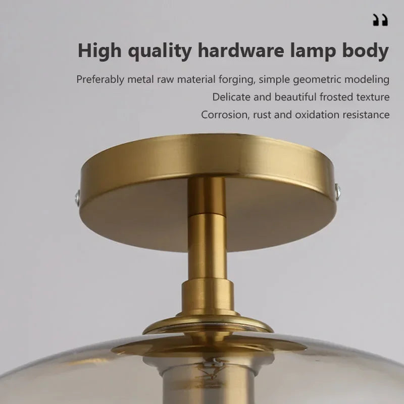 Plafonnier LED en verre au design minimaliste moderne - vue 7 sur 11