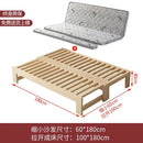 Customized: Fold-out sofa bed, dual-purpose all-solid wood, small apartment, telescopic bed, pull-out bed, push-pull bed, foldab