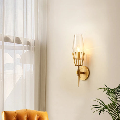 Applique murale nordique en verre de luxe