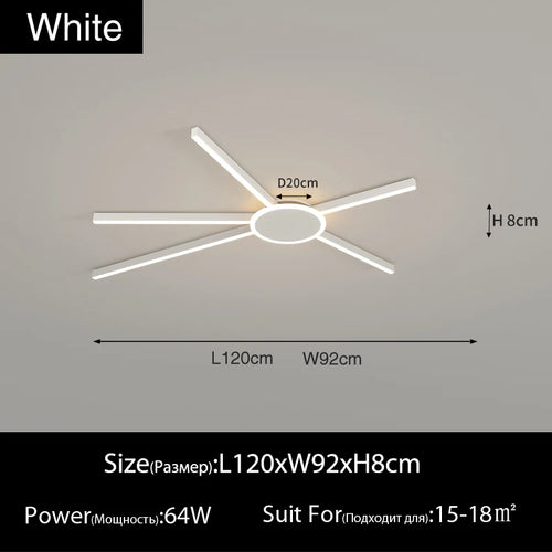 Dekorative LED-Deckenleuchte mit geometrischem Design für moderne Innenräume - vue 9 sur 12