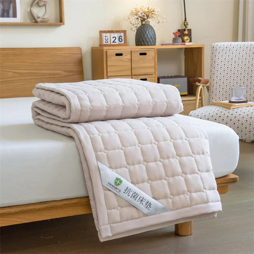 Cooling Mattress Topper for Summer,Foldable Bed Mat Cool Sleeping Mattress,Soft Breathable Roll Up Bed for Single Double Bed - vue 8 sur 13