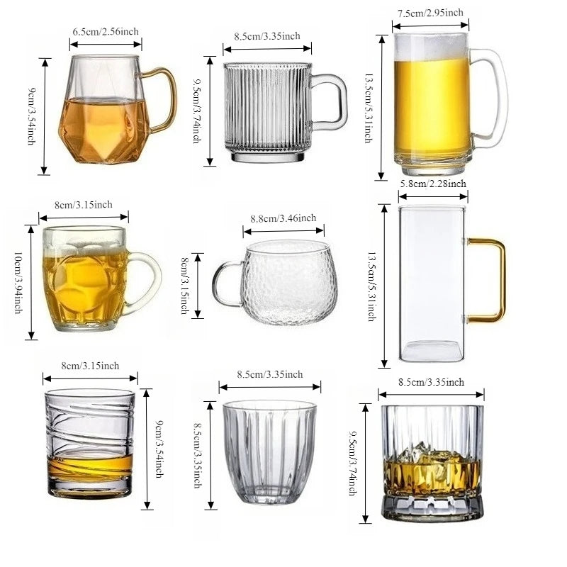 Verres à cocktail en verre texturé style élégant - vue 7 sur 7