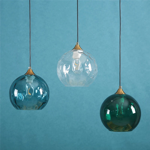 Moderner Kronleuchter aus Glas im nordischen Minimalstil LED - vue 5 sur 12