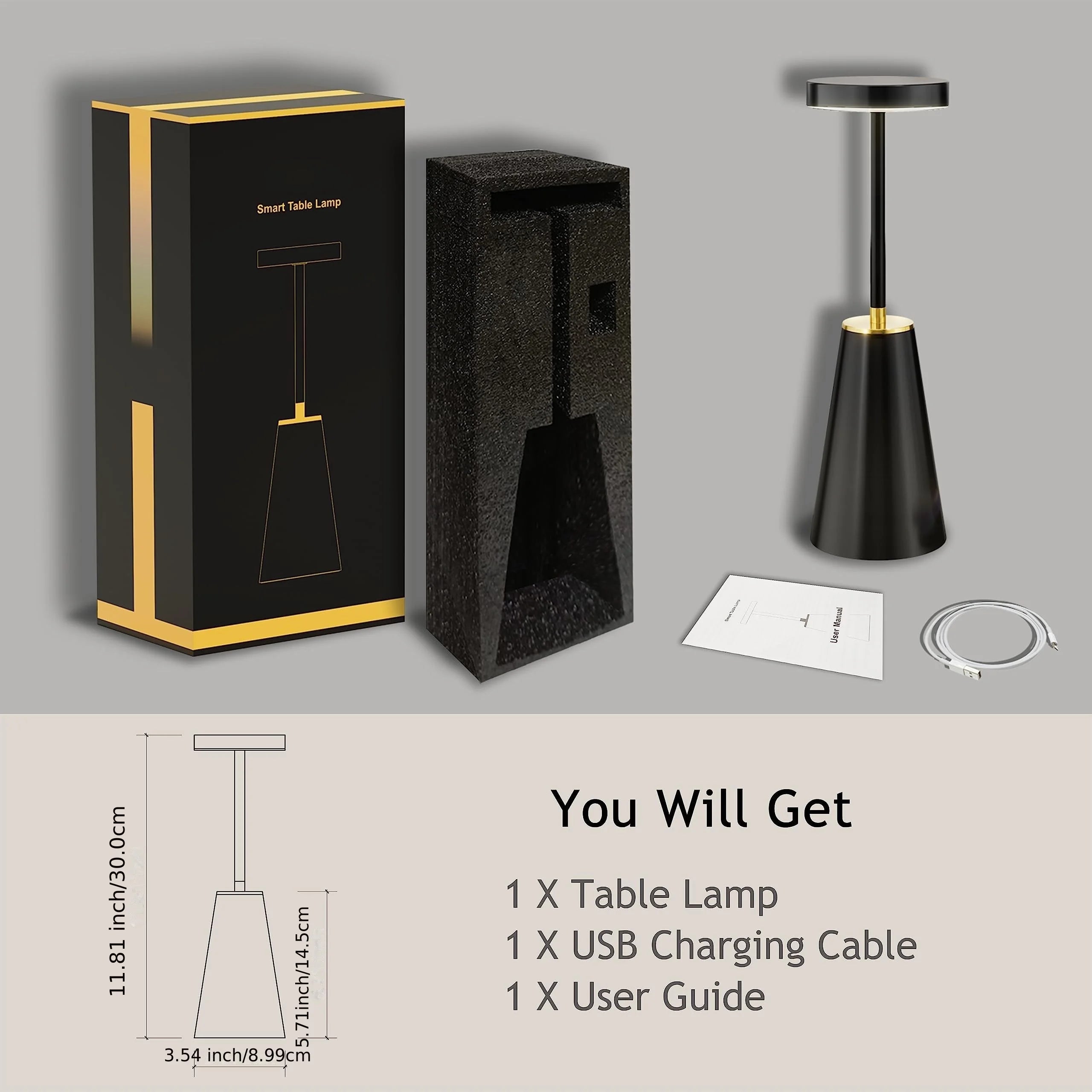 Lampe de Table tactile sans fil - vue 5 sur 8