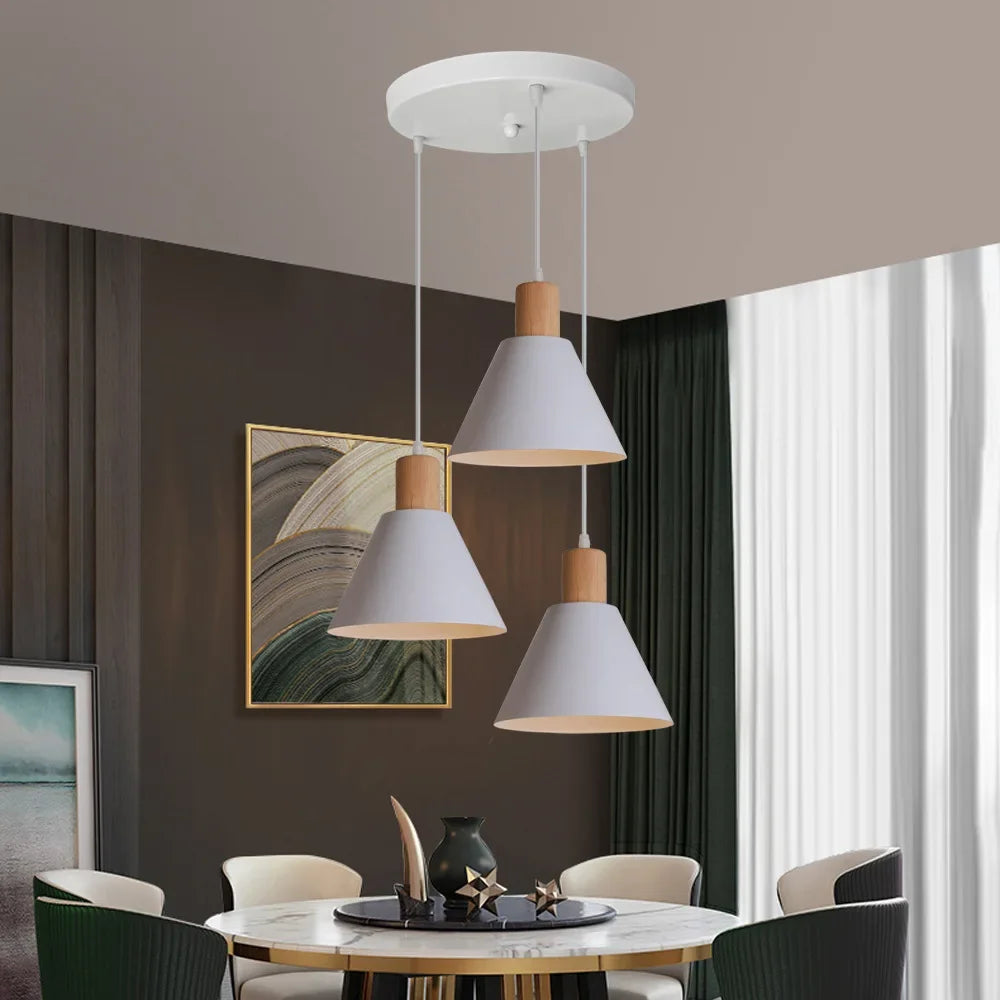 suspension moderne minimaliste à trois têtes pour éclairage intérieur - vue 11 sur 10