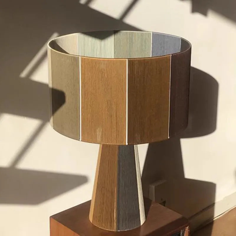 Boho-Tischlampe aus farbiger Baumwollkordel handgefertigt - vue 3 sur 11