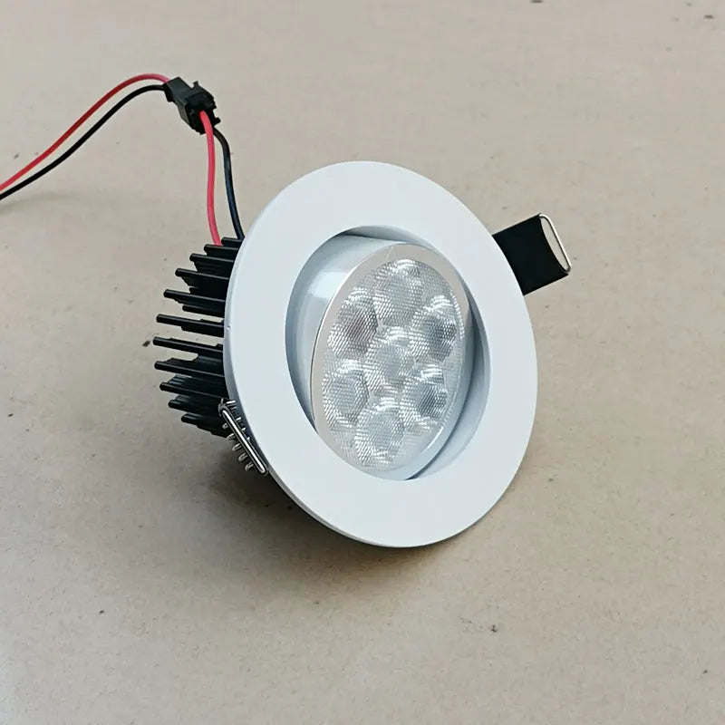 Embedded mini spotlight with driver kit, LED ceiling light, indoor downlight, 7W, 110V, 220V, 75mm~85mm hole - vue 3 sur 6