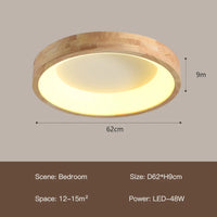 lustre moderne en bois et lumières led décoratives pour intérieur