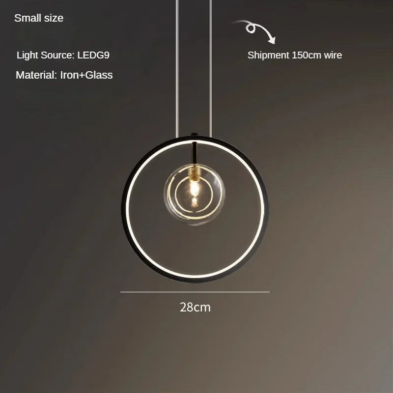 suspension en verre à bulles design moderne pour restaurant - vue 8 sur 9